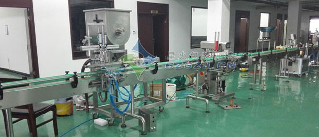 雙頭臥式攪拌直線醬料灌裝機,豆豉醬灌裝機